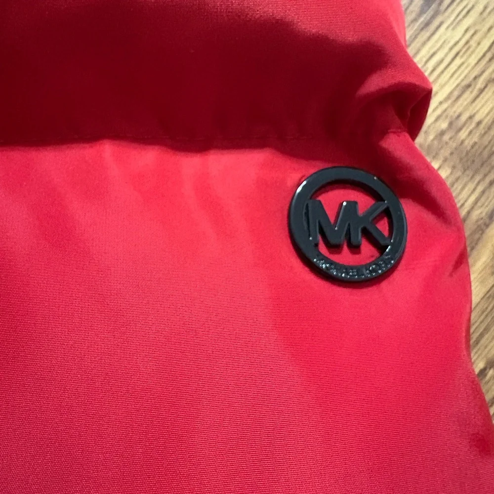 Michael Michael Kors Red Belted Long Puffer Coat Sz. Medium